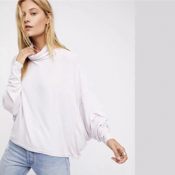 NWT Free People Alameda Pull Over Lilac M - Picture 1 of 8